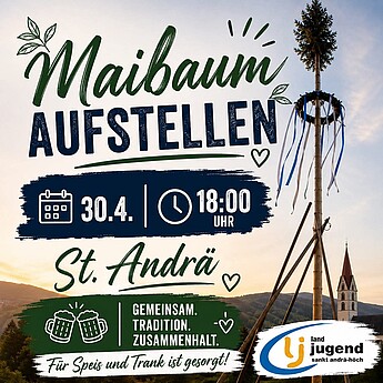 Einladung zum Maibaumaufstellen