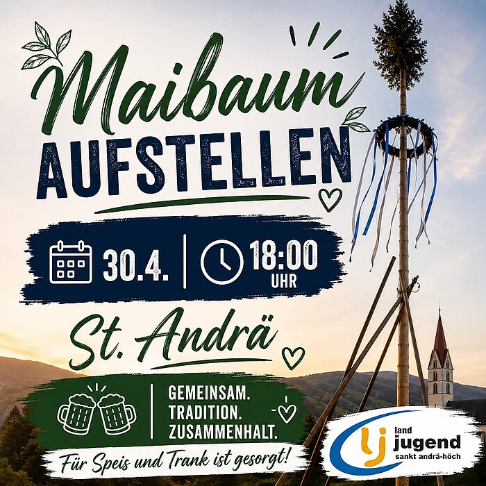 Einladung zum Maibaumaufstellen